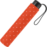 Super Mini Damen Taschenschirm Flash manual - Dots orange