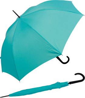 RS-Stockschirm exklusiv sturmsicher mit Automatik Fiberglas-Streben - aqua