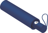 RS-Taschenschirm mit Auf-Zu-Automatik und farblich passendem Griff - navy-blau