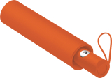 RS-Taschenschirm mit Auf-Zu-Automatik und farblich passendem Griff - orange