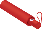 RS-Taschenschirm mit Auf-Zu-Automatik und farblich passendem Griff - rot