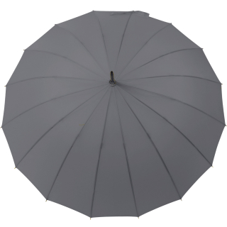 iX-brella long - hochwertiger Stockschirm 16-teilig mit Automatik sturmfest grau