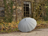 iX-brella long - hochwertiger Stockschirm 16-teilig mit Automatik sturmfest grau