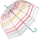 Esprit Glockenschirm mit Automatik Stripes - transparent