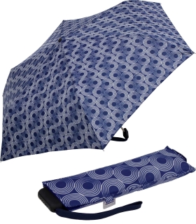 Doppler Damen Taschenschirm Mini Carbonsteel Slim Glow - blau