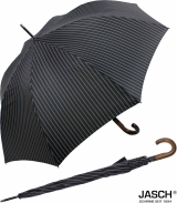 Jasch Herren Stockschirm Automatik Stormwalker schwarz - double-pinstripe