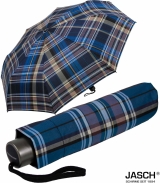Jasch Taschenschirm Stormwalker Karo - blau-beige