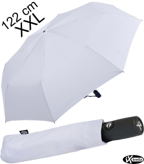 iX-brella full class 122cm XXL Damen-Herren Taschenschirm mit Auf-Zu-Automatik white