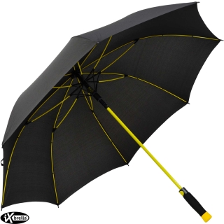 iX-brella Automatik XXL Golfschirm mit farbigem Gestell aus Fiberglas - gelb