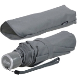 iX-brella Mini Ultra Light - Damen Taschenschirm mit großem Dach - extra leicht grau