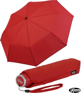 iX-brella Mini Ultra Light - Damen Taschenschirm mit großem Dach - extra leicht dunkelrot