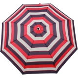Knirps Regenschirm Damen Taschenschirm Large Duomatic stripe - red