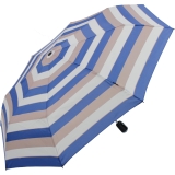 Knirps Regenschirm Damen Taschenschirm Large Duomatic stripe - blue