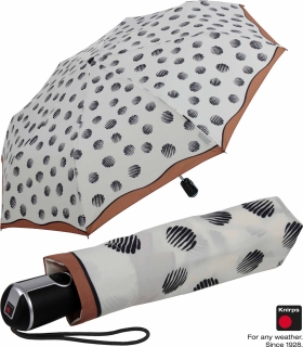 Knirps Regenschirm Damen Taschenschirm Large Duomatic UV-Schutz comet - creme