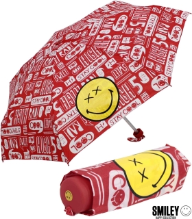 Smiley World Super Mini Taschenschirm Stay Cool - rot