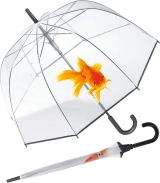 Glockenschirm transparent mit Automatik goldfish