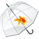 Glockenschirm transparent mit Automatik goldfish