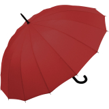 iX-brella long - hochwertiger Stockschirm 16-teilig mit Automatik sturmfest dunkelrot