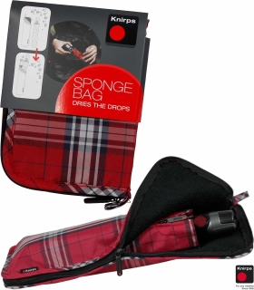 Knirps Sponge Bag Schirmtasche mit Reißverschluss für Taschenschirme - check red