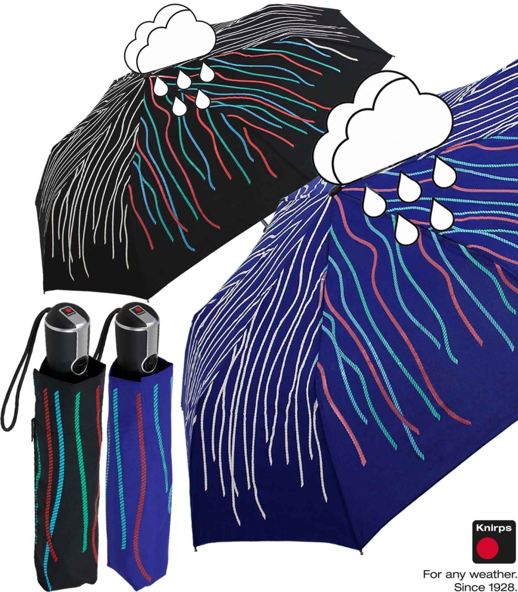 Knirps Regenschirm Damen Taschenschirm Large Duomatic mit Farbwechsel