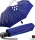 Knirps Regenschirm Damen Taschenschirm Large Duomatic mit Farbwechsel Wet Print Rope - blau