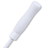iX-brella weißer XXL Hochzeitsschirm Automatik - All In White - Tauben personalisiert mit Namen