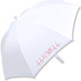 iX-brella weißer XXL Hochzeitsschirm Automatik - All In White - Love personalisiert mit Namen