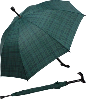 Regenschirm Stockschirm Stützschirm Fritzgriff kariert...