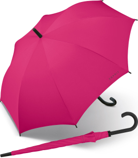 ESPRIT gestreifter Stockschirm Regenschirm Nadelstreifen schwarz Auf Automatik 
