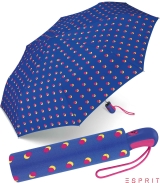 Esprit Taschenschirm Easymatic Light Auf-Zu Automatik Double Dot - blau