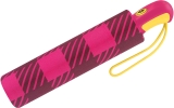 Esprit Taschenschirm Easymatic Light Auf-Zu Automatik Gingham Checks - pink