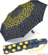 Esprit Regenschirm Lemon Dot - Taschenschirm Easymatik mit Auf-Zu-Automatik