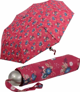 neyrat Regenschirm Taschenschirm Fleurs - rot
