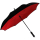 iX-brella Reverse - Automatik Regenschirm umgekehrt - umgedreht zu öffnen - schwarz-dunkelrot