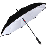 iX-brella Reverse - Automatik Regenschirm umgekehrt - umgedreht zu öffnen - schwarz-weiß