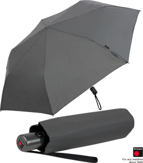 Knirps Taschenschirm Slim Duomatic Auf-Zu-Automatik - dark grey