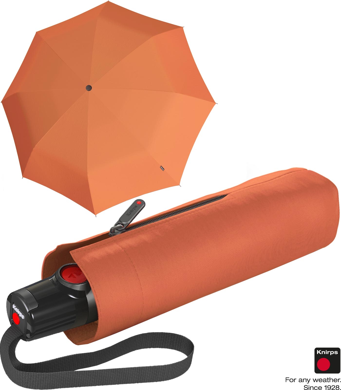 Knirps Taschenschirm T.100 Duomatic Auf-Zu-Automatik - orange