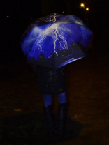 iX-brella Regenschirm Thunderstorm - Taschenschirm Auf-Zu-Automatik