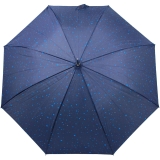 Damen Stockschirm Automatik Sterne - navy-blau