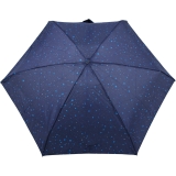 Damen Taschenschirm Handöffner Sterne - navy-blau