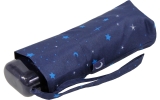 Damen Taschenschirm Handöffner Sterne - navy-blau