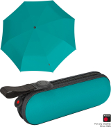 Knirps X1 Super Mini Taschenschirm im Etui UV-Schutz aqua