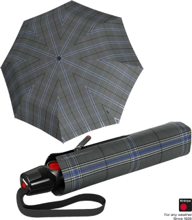 Knirps Taschenschirm T.200 Duomatic - stabil und sturmfest - Check grey