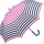 Esprit Stockschirm mit Automatik Nautical - shocking pink - pink-navy