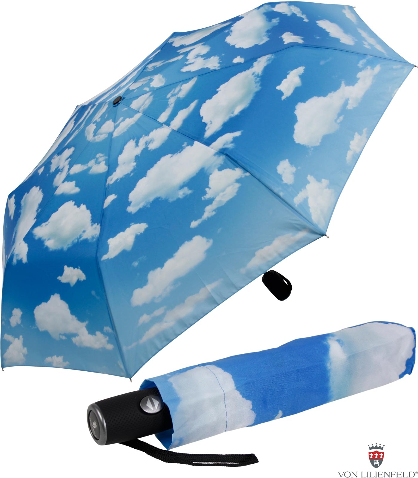 Taschenschirm Mit Palmen-Motiv – Kompakter Regenschirm Mit UV-Schutz, 92 Cm Durchmesser