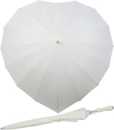 Regenschirm Stockschirm Herz - 16 teilig ecru