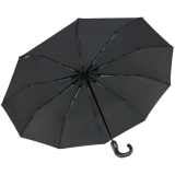 iX-brella Herren-Taschenschirm mit Auf-Zu-Automatik und Rundhakengriff mit Carbonoptik - black