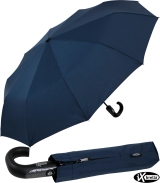 iX-brella Herren-Taschenschirm mit Auf-Zu-Automatik und Rundhakengriff mit Carbonoptik - insignia blue