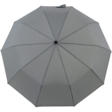 iX-brella Herren-Taschenschirm mit Auf-Zu-Automatik und Rundhakengriff mit Carbonoptik - grey