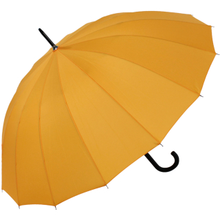 iX-brella long - hochwertiger Stockschirm 16-teilig mit Automatik sturmfest orange